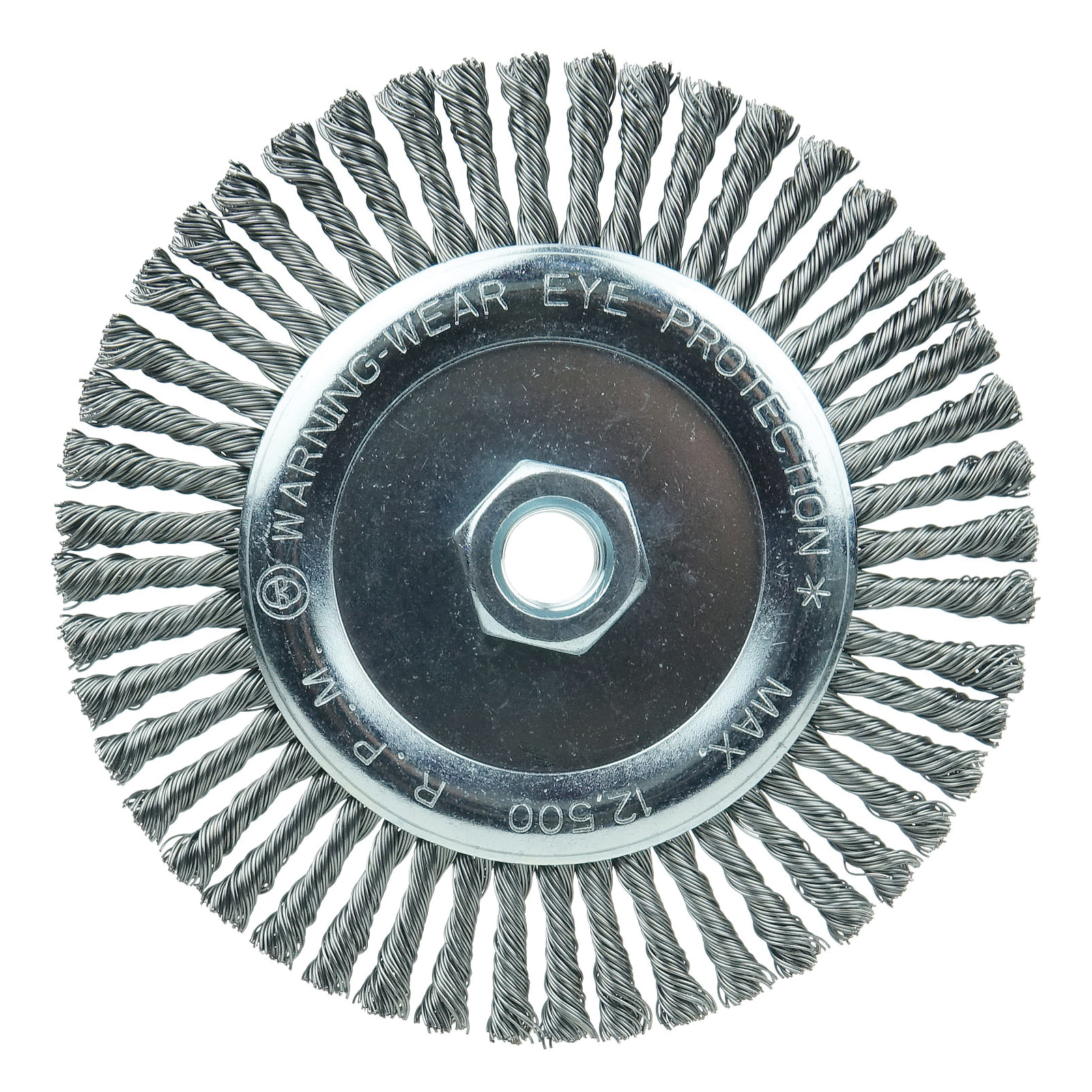 Roughneck 08766 Narrow Face Root Pass Wheel Brush, 6 in Dia Brush, 3/16 in W Face, 0.02 in Dia Filament/Wire Stringer Bead Knot Filament/Wire, 5/8-11 Arbor Hole - Wheel Brushes